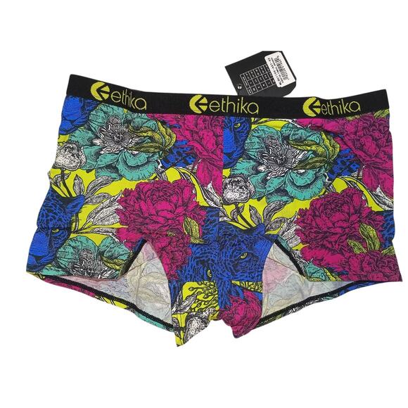 Ethika Women's Coloring Book Shorty Brief XS red/blue/yellow - Picture 1 of 4